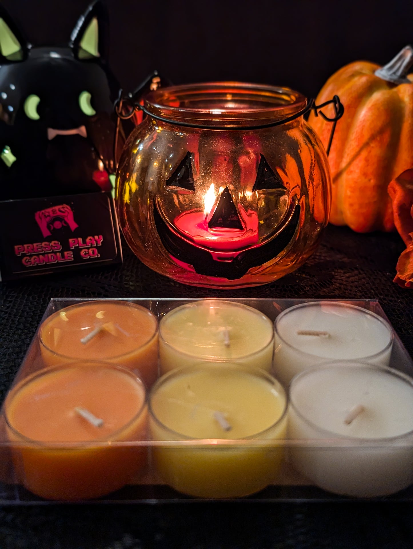 Jack-o-Lantern Tea Light Holder